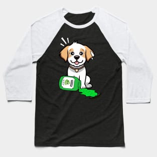 Funny happy Dog Spilled Wasabi Sauce Baseball T-Shirt